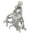 Octopus sterling silver charm .925 x 1 octopuses octopi octopodes A3