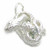 Coiled Snake sterling silver charm .925 Snakes charms