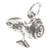 Fishing Reel sterling silver charm .925 x 1 Fisherman charms