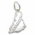 Guernsey Map sterling silver charm .925 Maps country charms