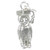 Owl with Mortarboard sterling silver charm .925 x 1 Graduation charms
