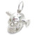 Skull with Screw sterling silver charm .925 x 1 skulls charms