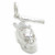 Skull with an Axe embedded sterling silver charm .925 Skulls charms