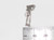 Scuba Diver sterling silver charm .925 Dive Diving charms side view