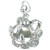 Crown sterling silver charm .925 Royal Royalty Queen Crowns charms A5