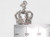 Crown sterling silver charm .925 Royal Royalty Queen Crowns charms A5 size example