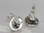 Chocolate Chip sterling silver charm .925 Choc Drops charms size example