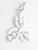 Thistles sterling silver charm .925 Thistle flower charms side view