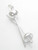 Swords Crossed sterling silver charm .925 x 1 Fencing Foils Sword charms additional view