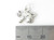 Cat sterling silver charm .925 Cats Feline Kitty charms side view