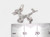 Dog with a bird on its tail sterling silver charm .925 Dogs charms additional view