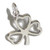 Shamrock Clover leaf strling silver charm .925 Lucky charms