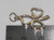 Shamrock Clover leaf strling silver charm .925 Lucky charms side view