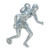 Marathon runner large sterling silver charm .925 x 1 Marathons Runners