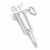 Syringe sterling silver charm .925 x 1 Medicine Drugs charms