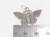 Butterfly sterling silver charm pendant .925 x 1 Butterflys Butterflies size example