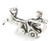 Chariot sterling silver charm .925 Chariots charms side view