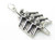 Rowing Team sterling silver charm pendant .925 Rower Sculling charms side view