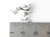 Dog carrying small boy sterling silver charm .925 Dogs Boys charms detail
