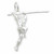 Pole Vaulter sterling silver charm .925 x 1 Athletics vaulting charms