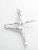 Gymnast Holding Foot sterling silver charm .925 x 1 Athletics Gymnastics