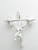 Weight Lifter sterling silver charm .925 Weights Athletics charms alternate view