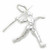 Javelin Thrower sterling silver charm .925 x 1 Athletics charms