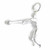 Hammer Thrower sterling silver charm .925 Athletics Gymnast charms