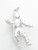 Astronaut sterling silver charm .925 x 1 Spaceman and Space charms side view