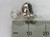 Skull sterling silver charm .925 x 1 Halloween skulls horror charms side view