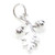 Oak Tree Leaf and acorns SMALL sterling silver charm .925 Mighty Oaks