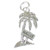 Hawaii palm tree sterling silver charm .925 x 1 Holliday charms