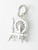 Spinning wheel sterling silver charm .925 x 1 Sewing charms B