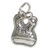 Baby bib sterling silver charm .925 x 1 Baby dribble charms
