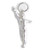 Gymnast sterling silver charm .925 x 1 floor gymnastics