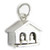 Weather house sterling silver charm .925 x 1 charms