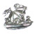 Viking Ship sterling silver charm .925 x 1 Vikings Ships charms