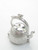Opening Kettle with fish sterling silver charm .925 Kettles side view