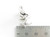 Slalom Skier sterling silver charm .925 Skiing charms size example