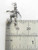 Boy football player sterling silver charm .925 Soccer charms side view