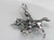 Knight on horse sterling silver charm .925 Knights on Horseback side view