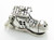 Old woman who lived in a shoe sterling silver charm .925 Rhymes detail