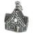 Gingerbread House 2D sterling silver charm .925 x 1 Sweets charms