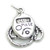 Pulse Monitor sterling silver charm .925 x 1 Exercise Fitness charms