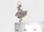 Girl Dancing with Joy Heart sterling silver charm .925 Happy charms size example
