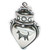 Dog 2D sterling silver charm pendant .925 x 1 Dogs charms