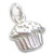 Cup Cake Muffin TINY sterling silver charm .925 x 1 Muffins cakes charms