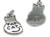 Fat Cat sterling silver charm .925 Porky cats charms additional view