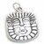 Mayan Maya 2D mask icon sterling silver pendant .925 Mayans charms