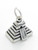 Maya Mayan Pyramid sterling silver charm .925 Mayans charms side view